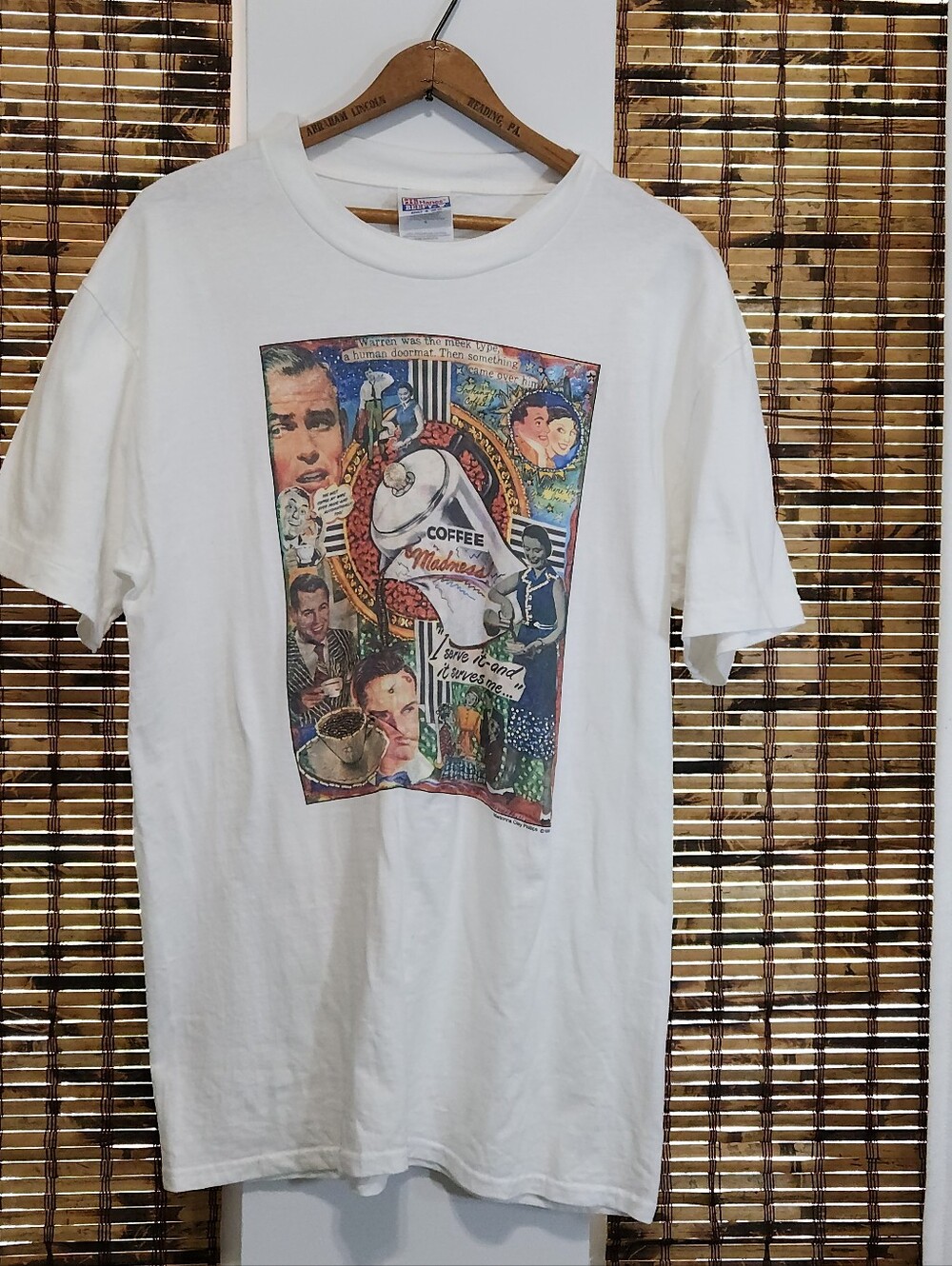 ☕ Vintage 1996 Clay Phillips "Coffee Madness" Tee Size Medium